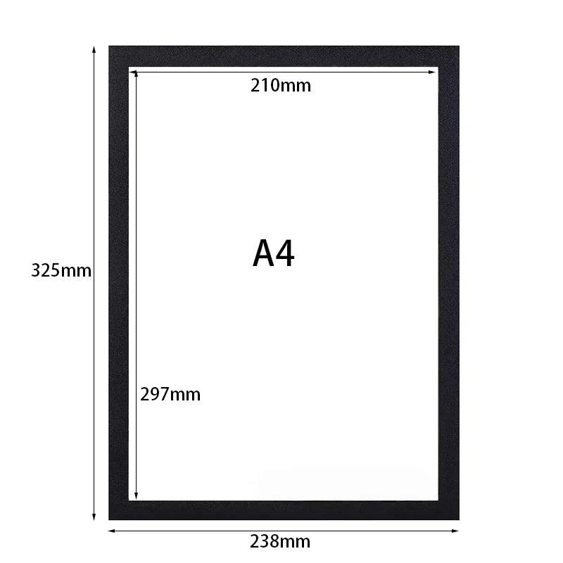 cadre tableau adhésif mural photo art moderne noir blanc doré mat a4 a5 a6
