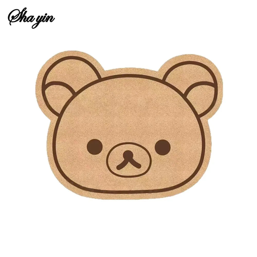 panneau décoratif ours rilakkuma porte clés manga fleurs séchées kawaii mignon polaroid papier fané