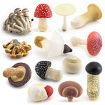 miniatures champignons réalistes photographie accessoires gris rouge blanc marron opaques pastoralesextérieur