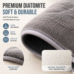 tapis bain forme chat doux moelleux antidérapant absorbant séchage rapide décoration maison gris blanc