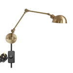 lampe murale industrielle dorée lisse fixée mur interrupteur câble électrique moderne cuisine chambre