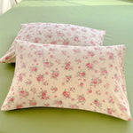 housse taie d'oreiller fleurs florales polyester 48x74cm vintage couleurs pastel motifs floraux respectueux environnement