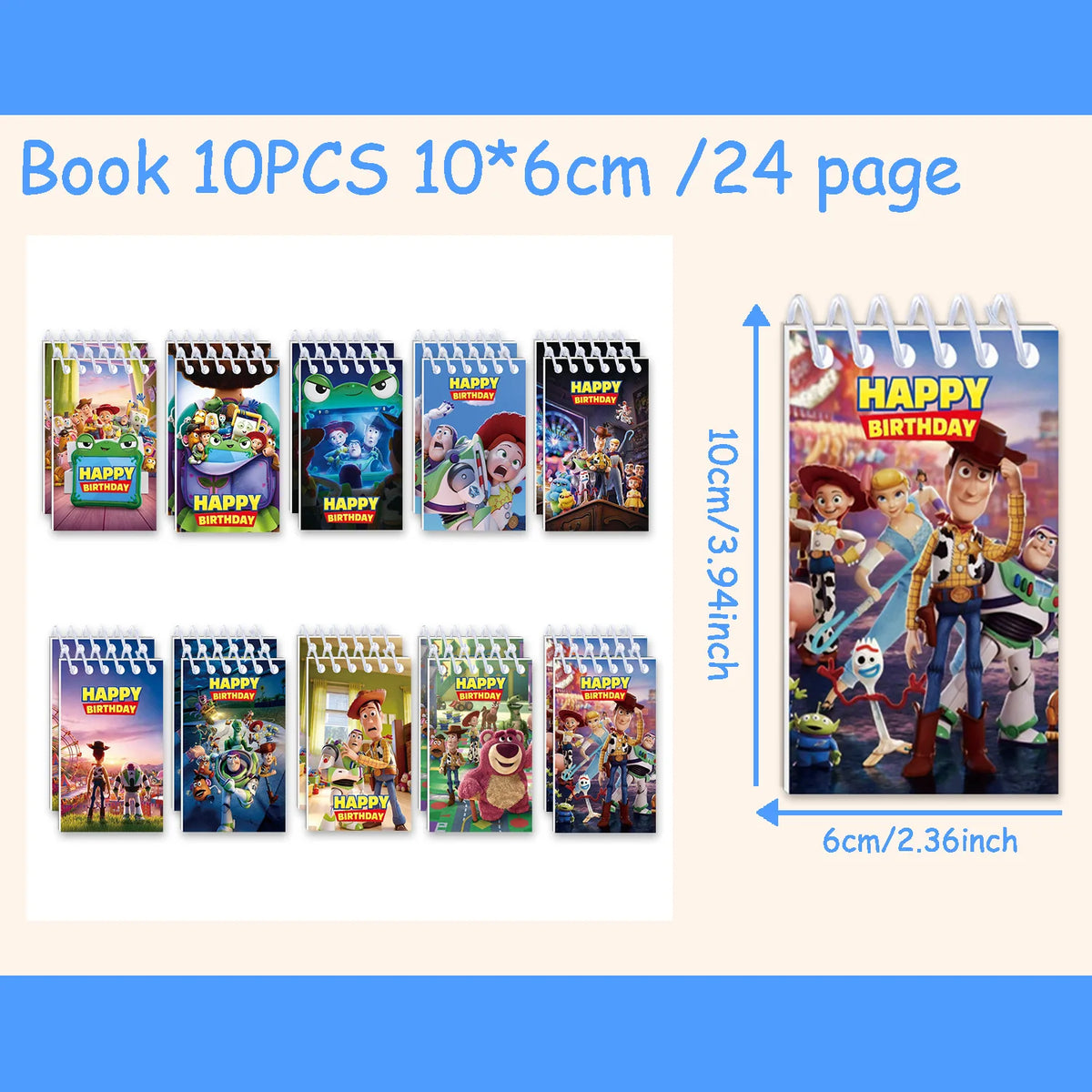 accessoires fête toy story figurines personnages masques yeux boîtes dragées pailles autocollants enveloppes multicolore