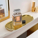 plateau forme cœur argent or violet bleu rose moderne élégant métal brillant effet miroir