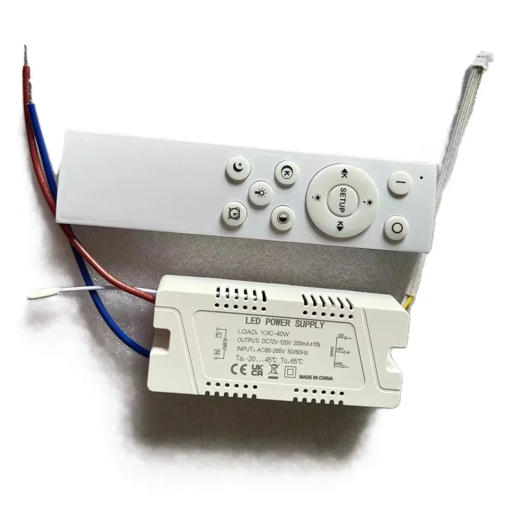 contrôleur led driver blanc moderne écran tactile câbles boutons perforé 05v ac85265v