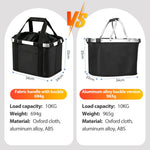 sac guidon vélo étanche tissu oxford noir bandes argentées fixations clips utilitaire