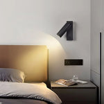 lampe murale orientable moderne noir blanc 5W LED 3000K chambre entrée