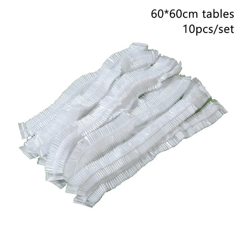 nappe jetable transparente moderne imperméable cordons serrage table 60x60 100x60 120x60 150x70 cm