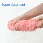 serviette bain moderne rose clair absorbante texture cotonnée motif géométrique douce séchage rapide