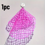 tapis bain antidérapant rose violet bleu transparent maillage billes moderne salle bain sécurité durable