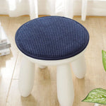 coussin tabouret rond solide mousse pu tissage points moderne couleur uni antidérapant