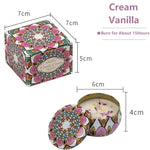bougie parfumée cire soja boho chic motif mandala couvercle boîte rangement