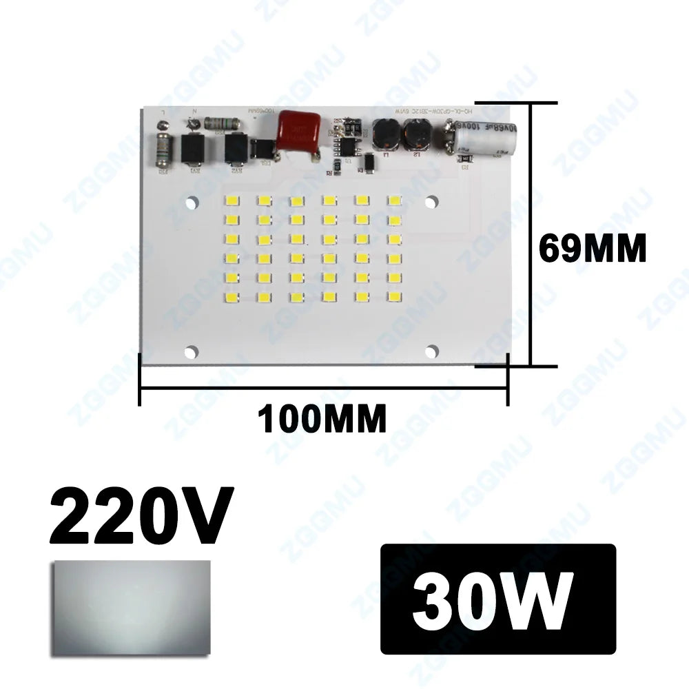 carte led 200w 150w 100w 50w 30w 10w blanc vert rouge noir 6000k driver