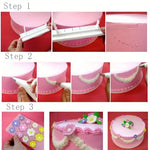 outil décoration gâteau blanc dentelé pratique mesure cuisson Sugarcraft graduée gâteau pâtisserie artculinaire