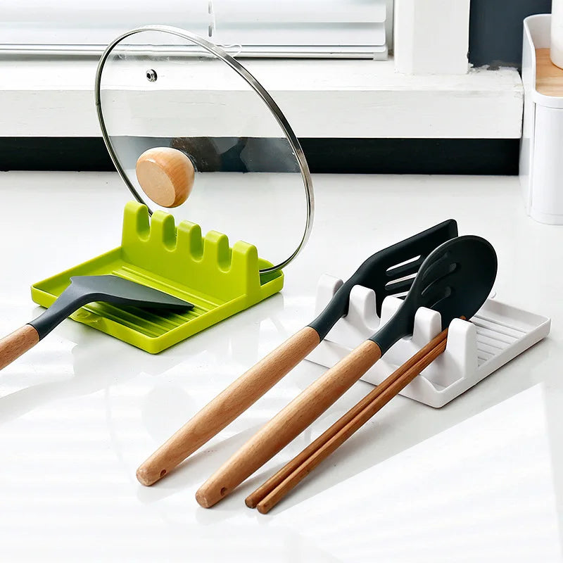 organisateur cuisine spatules cuillères baguettes couvercle support mur transparent moderne minimaliste