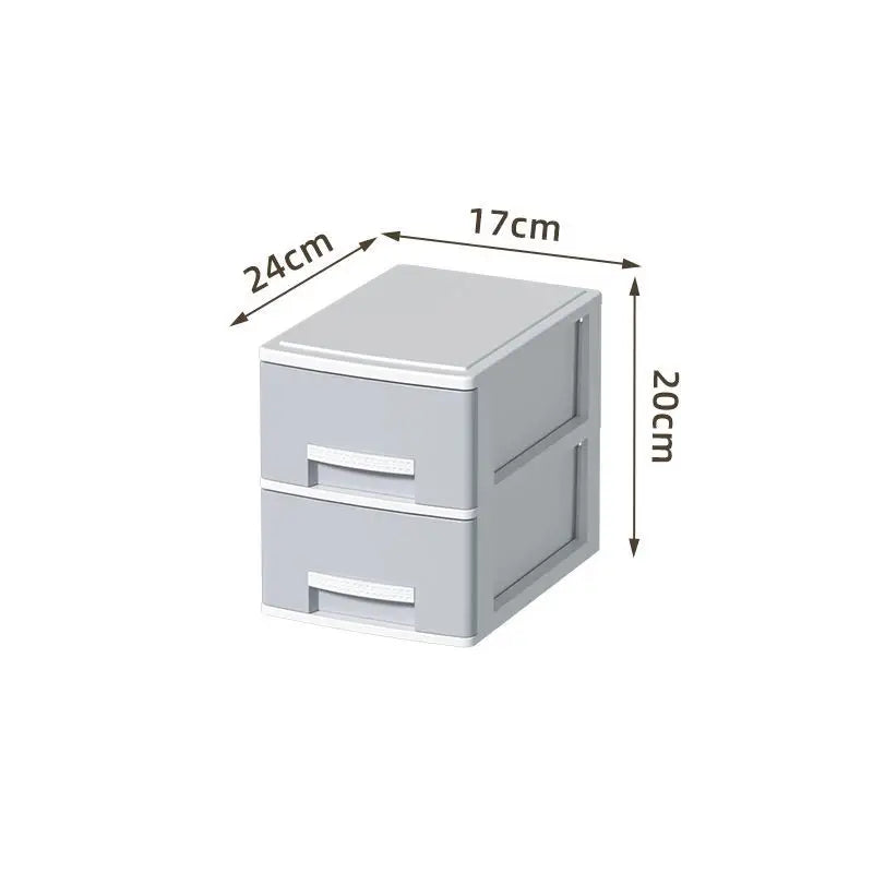 rangement tiroirs multi niveaux couvercle coulissant moderne gris clair blanc matériau métal organisateur