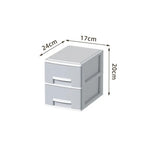 rangement tiroirs multi niveaux couvercle coulissant moderne gris clair blanc matériau métal organisateur