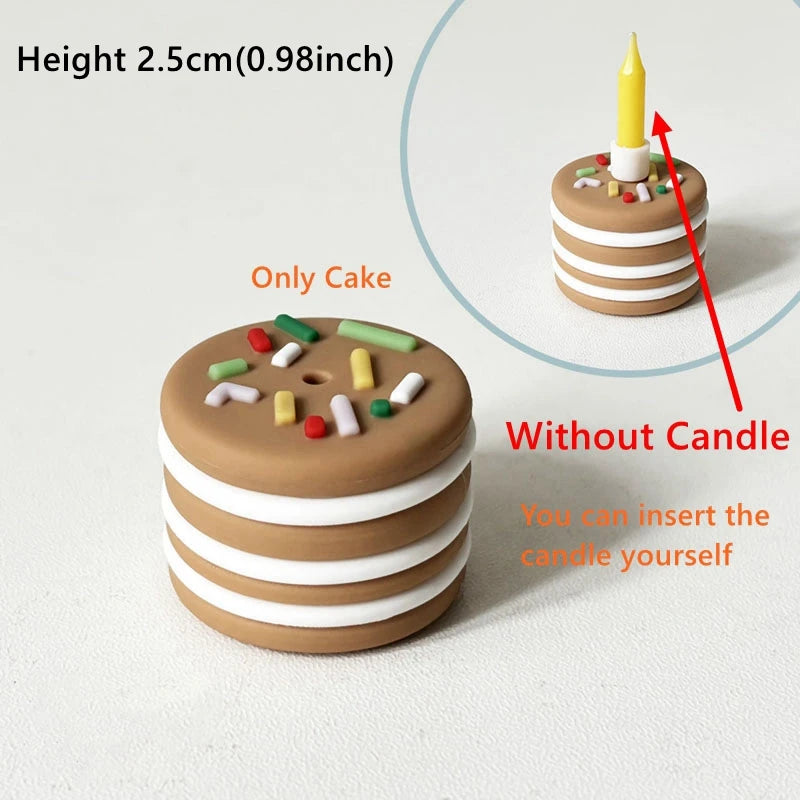 bougies soufflantes ours gâteau anniversaire enfant fête moderne figurines cadeaux bonbons minimaliste
