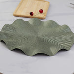 tapis table moderne marron clair bleu marine beige orange vert olive texture tissée résistant