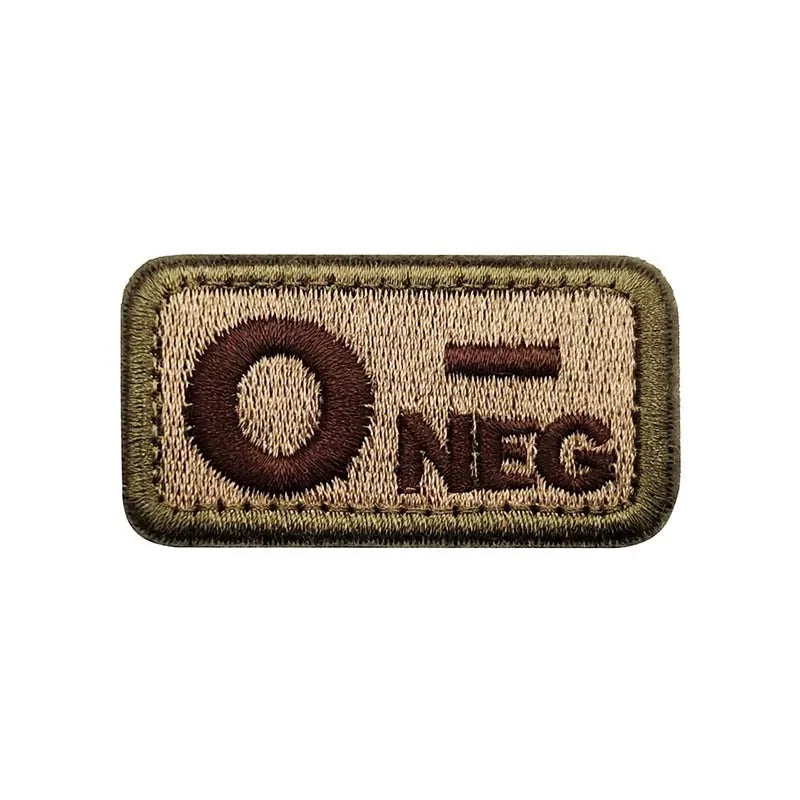 écussons sang type badges patchs militaires vert olive noir crochet boucle 2.5cm 5cm pos