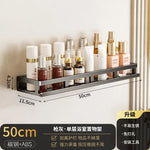 étagère murale adhésive noir acier inoxydable salle bain moderne clips magnétiques rangement douche