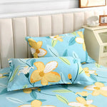 taies d'oreiller fleur bleu violet moderne non toxique polyester respectueux environnement