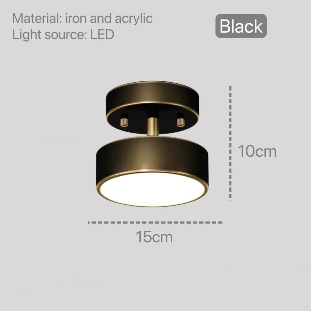 lampe moderne or rond éclairage cuisine chambre montée surface led 2000 82000 lumens métal