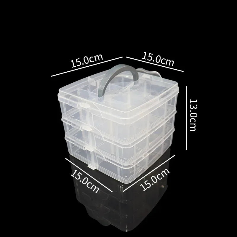 boîtes rangement transparentes étages clips poignées modernes organisation maison