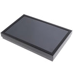 boîte bijoux noire moderne grille rangement opaques bagues