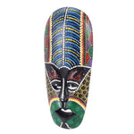 masque decoratif africain bois peint geometrique mural decoration maison tribale