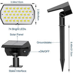éclairage extérieur spots solaires LED noirs moderne 74 pièces IP65 autonome jardin couloir contemporain