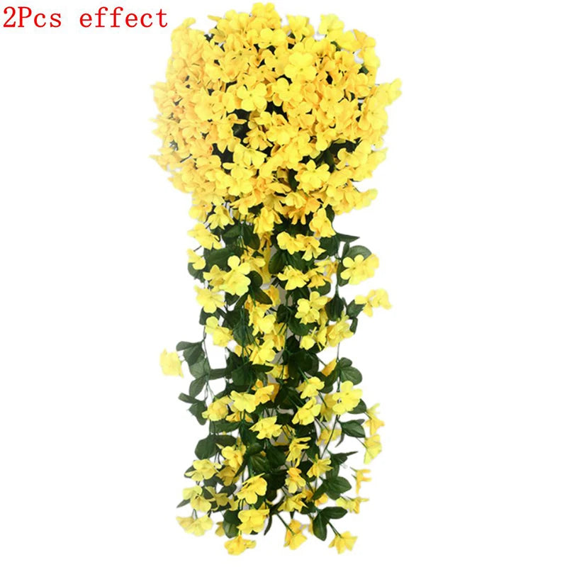 guirlande artificielle violettes fleurs modernes decoration maison intérieure 80cm boite