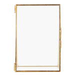 Cadre photo moderne or blanc verre transparent citation fleurs vase ambré objet tressé 4x6inch