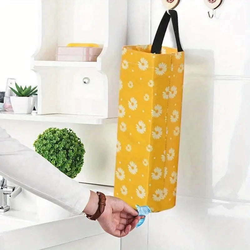 poches murales sacs chien motifs fleurs marguerites rose bleu jaune noir decorative chambre