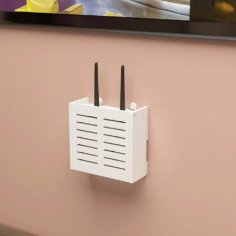 meuble rangement mural blanc porte latte moderne vis fixations tiges support pot fleurs boîte