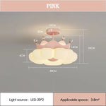 lampe suspendue moderne nuage blanche rose pâle brillante chaînes led minimaliste chambre enfant filles
