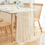 table cuisine chemin table beige rose classique opaque polyester 80x300 cm farmhouse