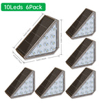 lumière solaire led moderne or noir ip67 autoinstallationextérieur minimalistechemin décoration batterie intégrée