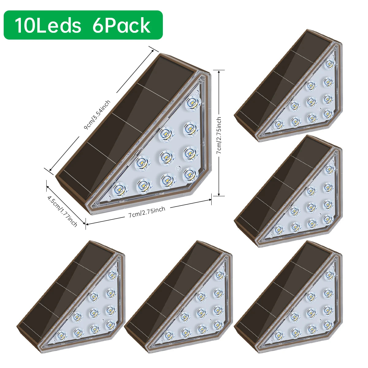 lumière solaire led moderne or noir ip67 autoinstallationextérieur minimalistechemin décoration batterie intégrée