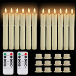 décoration intérieure moderne bougies led sans flamme blanc opaques télécommande pièces base plate