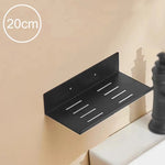 étagère murale noire adhésive aluminium moderne salle bain 20cm 30cm 40cm 50cm cosmétiques brosses