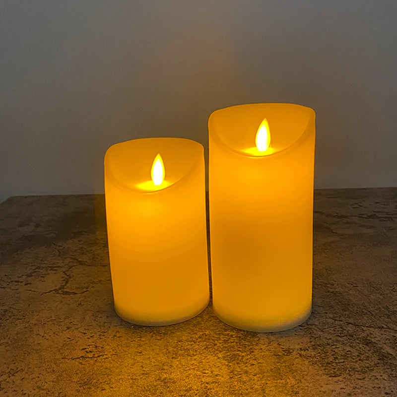 bougies led blanc crème effet flamme réelle sans danger moderne décoration mariage fêtes rondes
