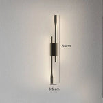 applique murale led moderne minimaliste noir blanc chambre salon entrée fixée mur deux sources