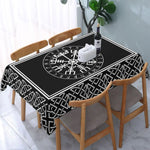 nappe réutilisable géométrique moderne noire blanche table fête