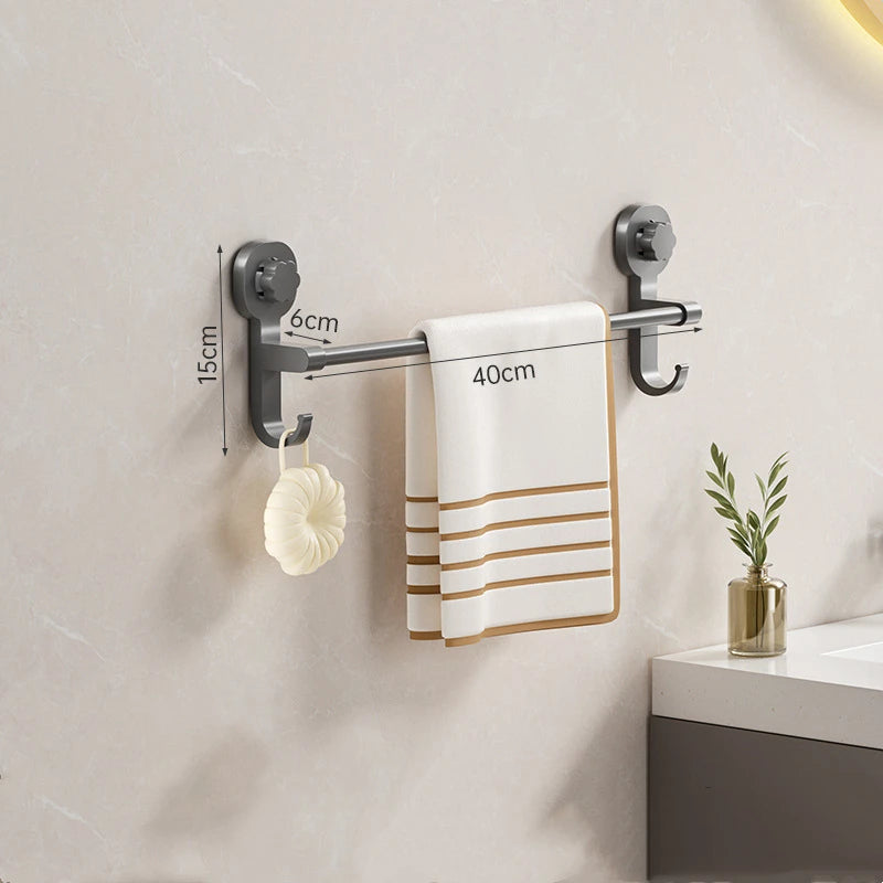 porte serviettes mural noir suction moderne salle bain hang towels adhésif