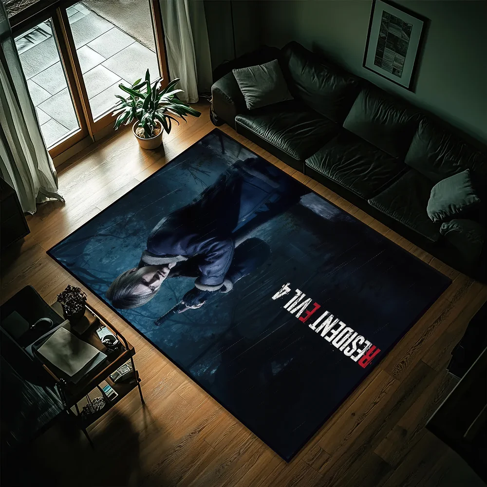 tapis resident evil multicolore antidérapant illustration post apocalyptique personnages armés