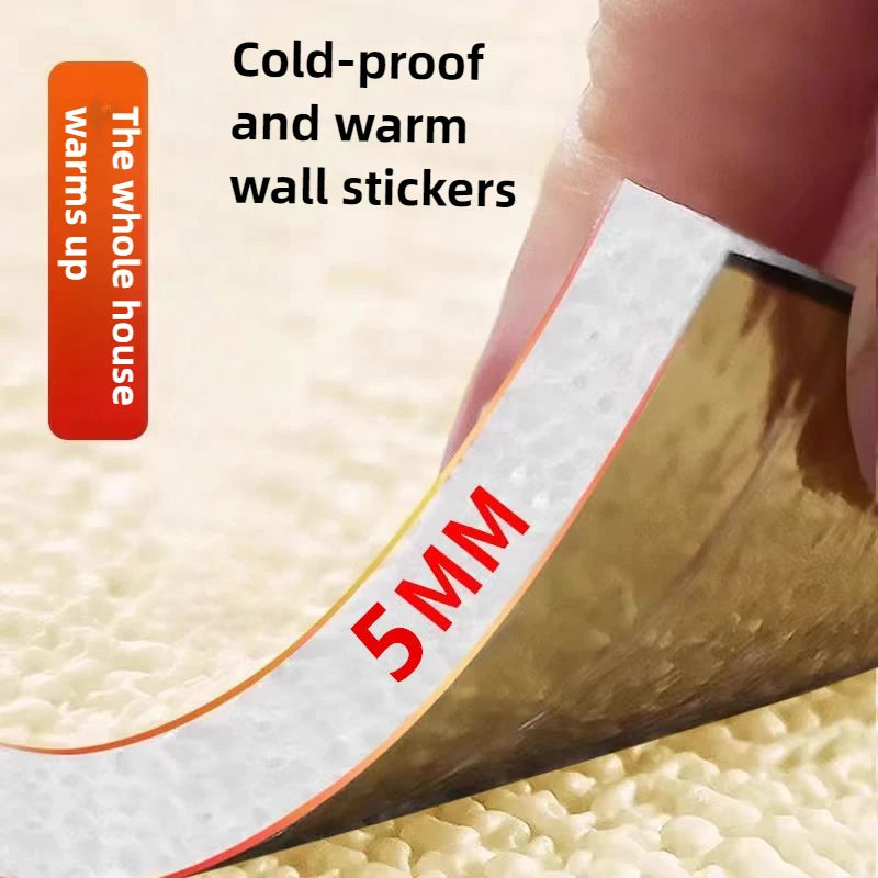 sticker mural auto adhésif texture alvéolée moderne beige blanc bleu isolation intérieure anti froid