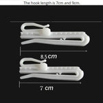 anneaux rideau blancs clips fixation 7cm 8.5cm accessoires rideau visibles modernes fonctionnels