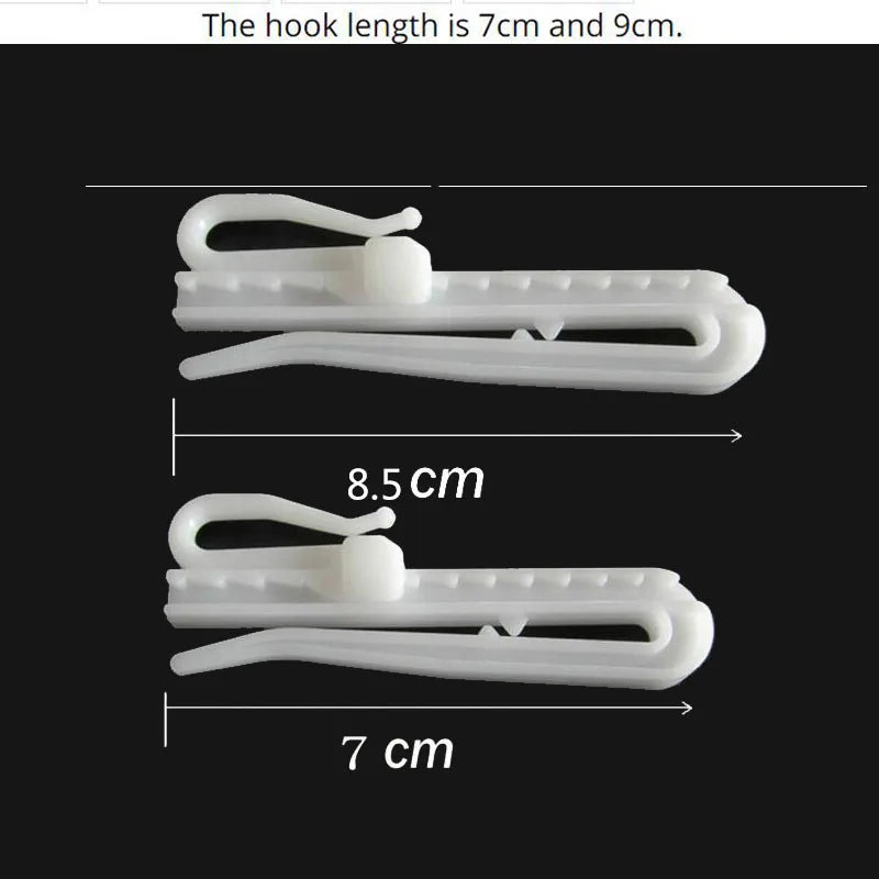 anneaux rideau blancs clips fixation 7cm 8.5cm accessoires rideau visibles modernes fonctionnels