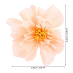 décoration murale fleurs papier rose pêche jaune rouge plissées franges adhésives festives mariage anniversaire